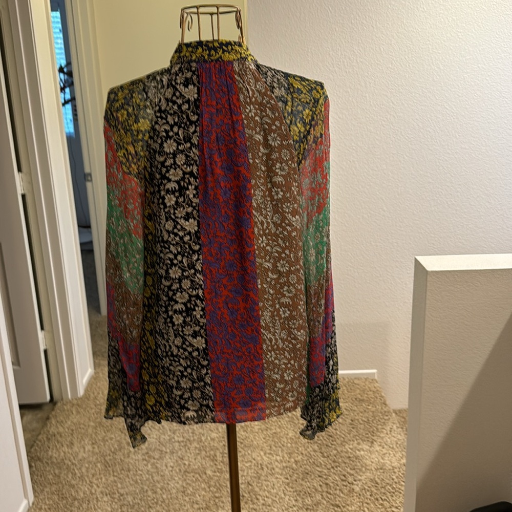 Alice and Olivia Prija mandarin collar blouse - Picture 7 of 8